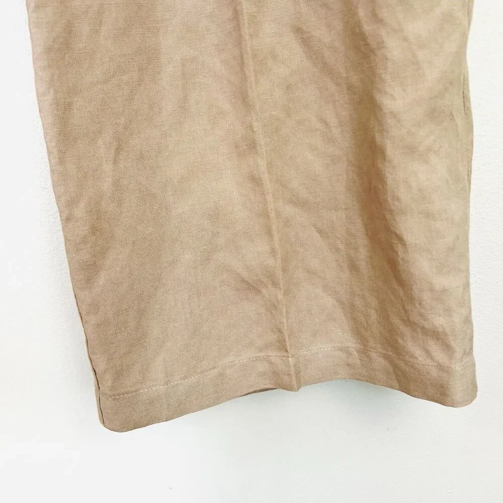 Mojito Collection Linen Blend Beige Pants 40x30 Drawstring Casual Resort Coastal